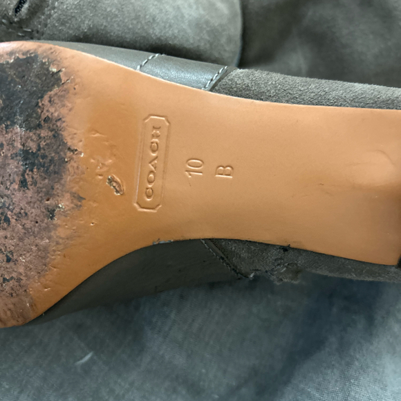 Coach mid calf gray suede Boots - Picture 4 of 5